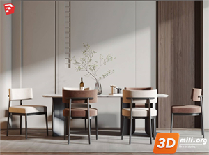 Dining Table Set Skp Files